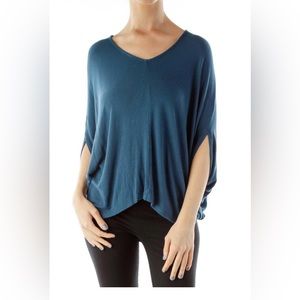 Anthropologie Bordeaux Dolman Top in blue size small